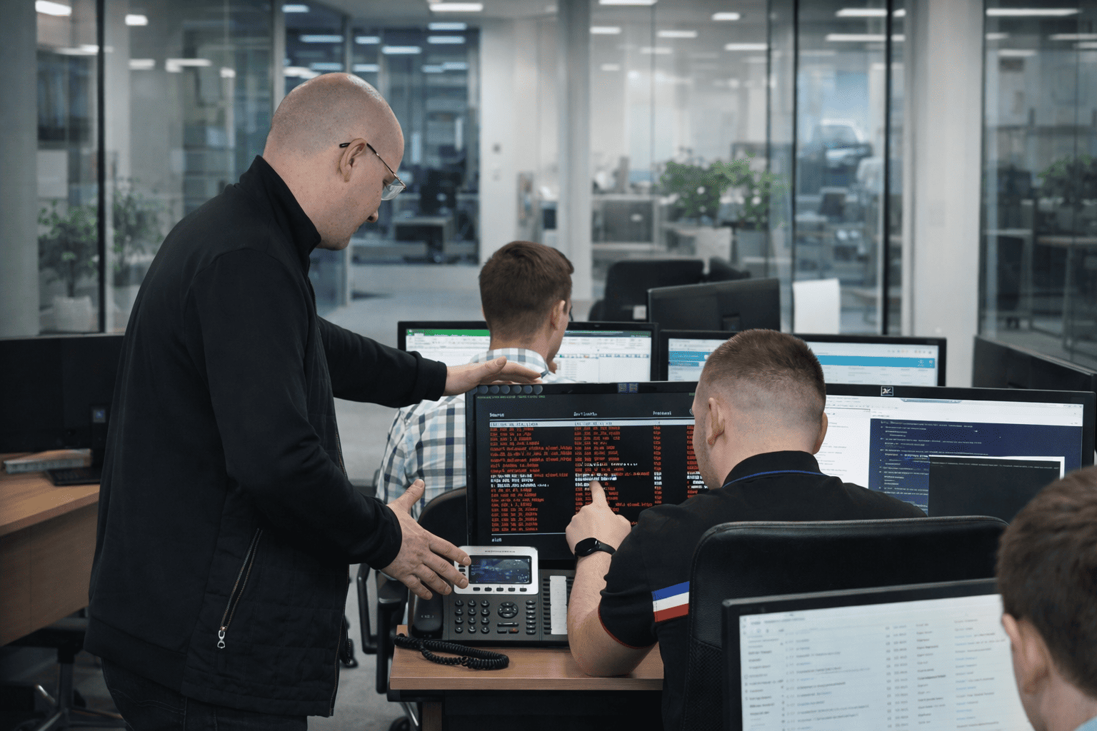 Обслуживание компьютеров. Номер 8-800, тикет система, два уровня поддержки. Работаем по все России